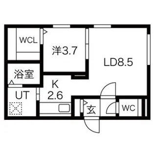 HILLS SAPPOROⅤ【1階】の間取り