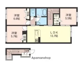 SHAMAISON WEALTH【203号室】の間取り
