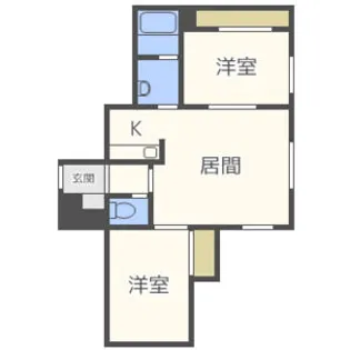 リヴェール八軒【1階】の間取り