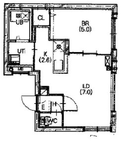 ヴィエルジュ北13条【1階】の間取り