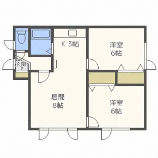 メゾンルミエール【102号室】の間取り
