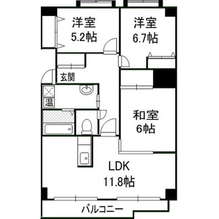 エクシード33【3階】の間取り