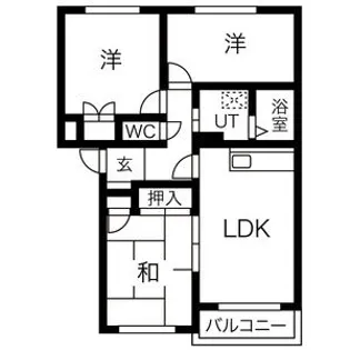 ロイヤル麻生【3階】の間取り