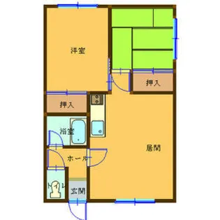 マンション谷川【203号室】の間取り