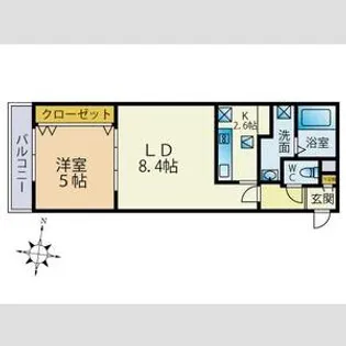 BILLS 桔梗KIKYO【2階】の間取り