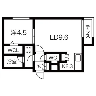 PATIO東区役所前【3階】の間取り