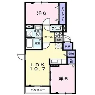 レオノール太平【203号室】の間取り