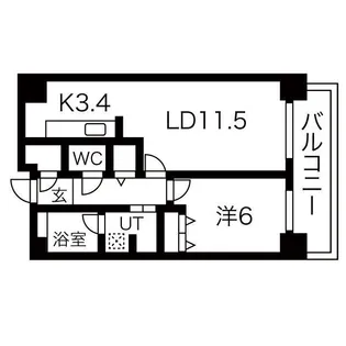 D’グラフォート札幌ステーションタワー【28階】の間取り