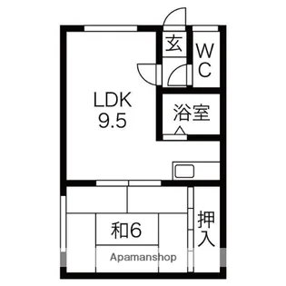 北海道札幌市東区北三十三条東12丁目【アパート】の間取り