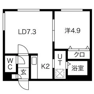 クラリス二十四軒【406号室】の間取り
