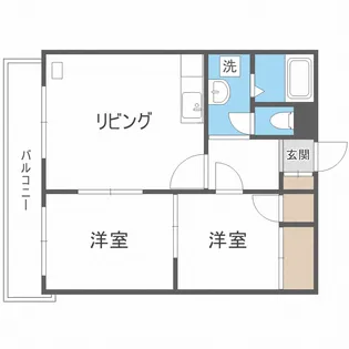 木村ビル【402号室】の間取り