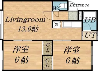 ノースコート37【2階】の間取り