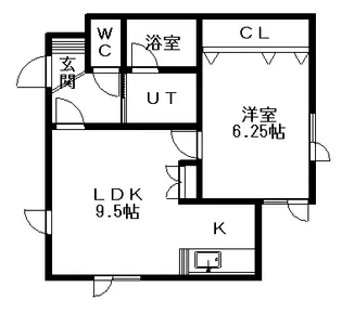 ペブル札幌【301号室】の間取り