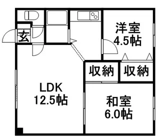ハイツ雪【2階】の間取り
