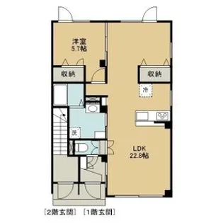 HIGH RAPIDS桑園【1階】の間取り