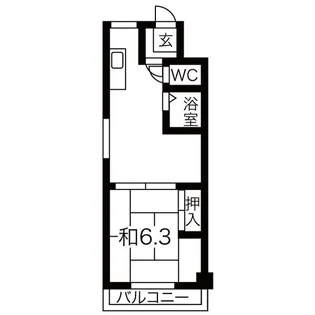 1LDKの間取り画像