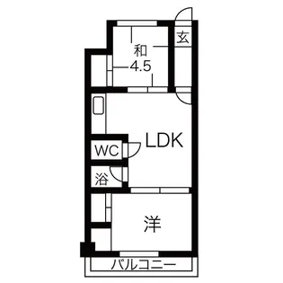 2LDKの間取り画像