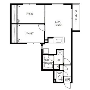 アレグリア琴似 (ALEGRIA琴似)【4階】の間取り