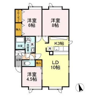 ラ・クレストール A【2階】の間取り