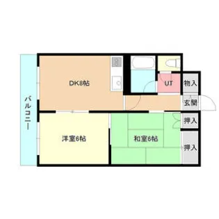 フレクション麻生【1階】の間取り