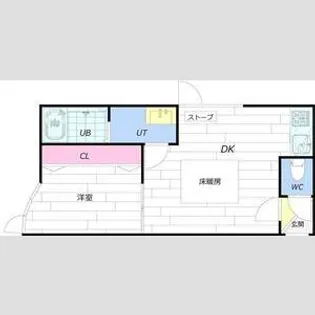 西岡ベストフラット【3階】の間取り
