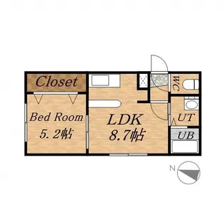 ベルメゾン北20【2階】の間取り