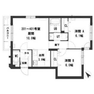 グランメール八軒7東【4階】の間取り