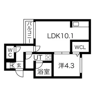 RAINBOWROAD宮の沢【3階】の間取り
