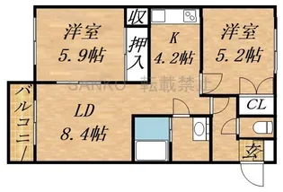 エルクレスト【4階】の間取り