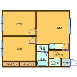 ニューハイツA【12号室】の間取り