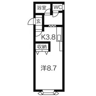 ジュネスディス【105号室】の間取り