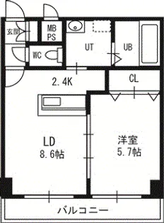 北海道札幌市中央区北四条西12丁目【マンション】の間取り