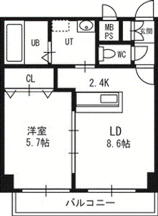 北海道札幌市中央区北四条西12丁目【マンション】の間取り