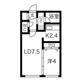 ベルコート宮の沢【4階】の間取り