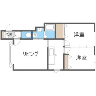 サンライズ新琴似615【202号室】の間取り