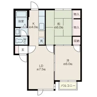 グリーンパークヴィレッジ B【203号室】の間取り