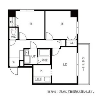 2LDKの間取り画像