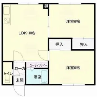 パークサイド北27【201号室】の間取り