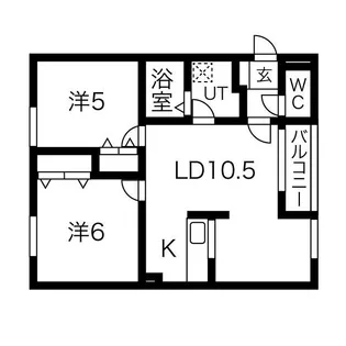 WESTHILLS西野【2階】の間取り
