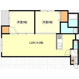 アルファ山の手南【1階】の間取り