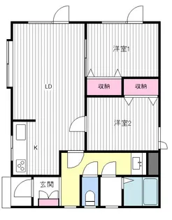 ドミール藤【1号室】の間取り