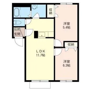 シャーメゾンIS【105号室】の間取り