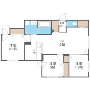 ロイスガーデン札幌駅東【1階】の間取り