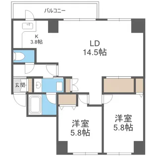 ダイアパレス元町南【0601号室】の間取り