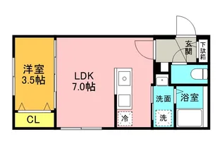 レジデンス円山北【3階】の間取り