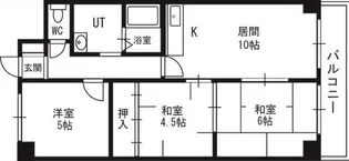 サンシティ新琴似【01103号室】の間取り