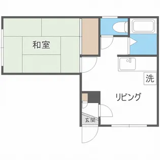 ハイツアウトインA【2階】の間取り