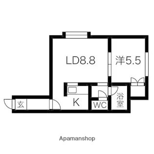 北海道札幌市東区北二十条東18丁目【アパート】の間取り