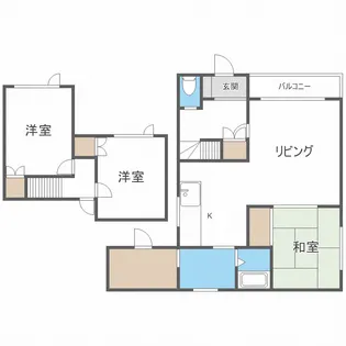 北海道札幌市北区屯田五条2丁目【テラスハウス】の間取り