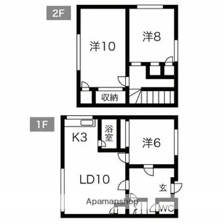 北海道札幌市東区北四十一条東16丁目【アパート】の間取り